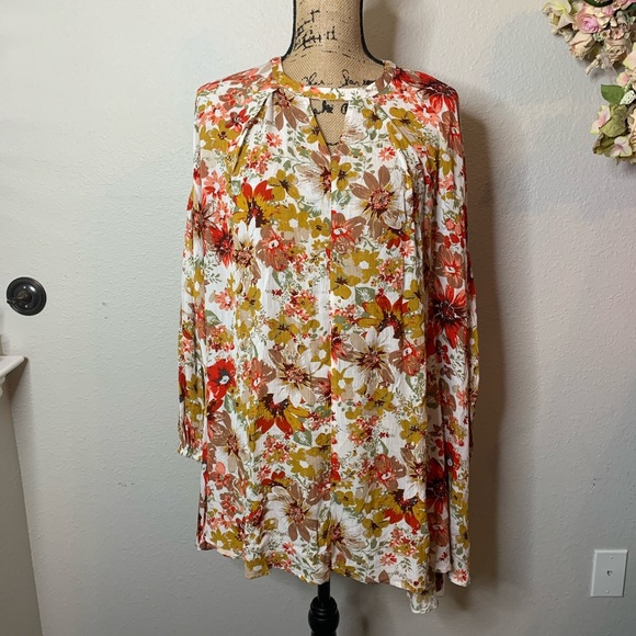 Hayden Los Angeles Boho Long Sleeved Tent Dress - Picture 1 of 8